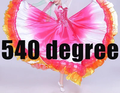 Фламенго испанское платье женская одежда Дамы Бальные танцы платье сценическое шоу одежда Испания танцор костюм женский взрослый DNV11562 - Цвет: Rose Red540