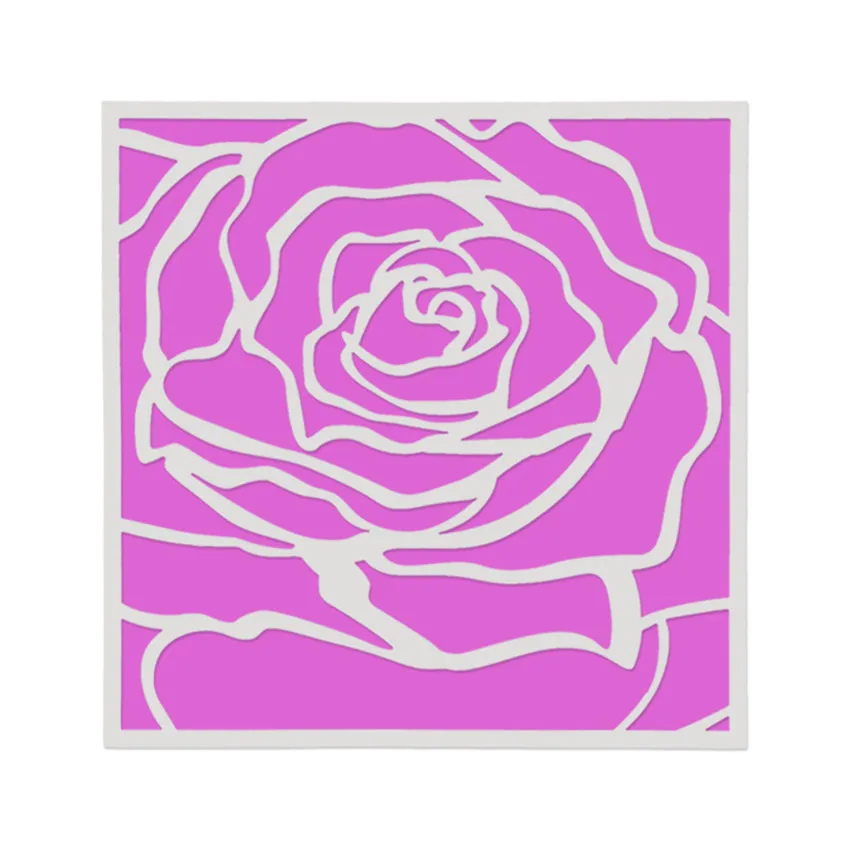 

Hote Sale Romantic rose scrapbook stencils spray plastic mold shield DIY cake hollow Embellishment printing lace ruler