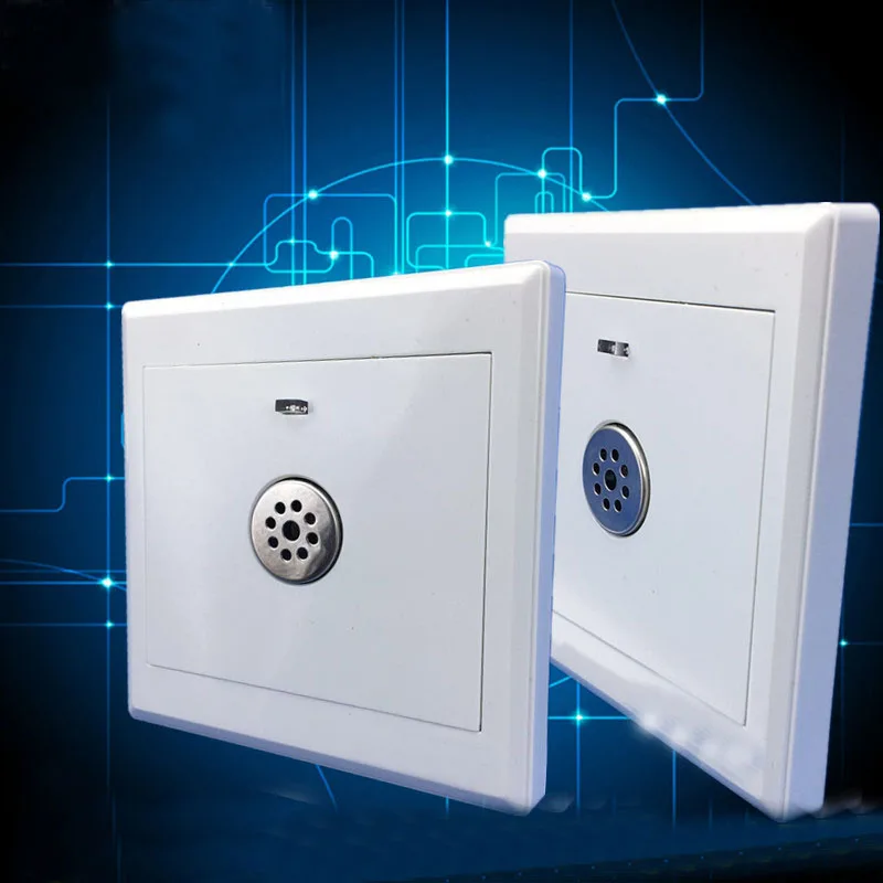 

Intelligent Acoustic Light-operated Switch Engineering Corridor LED Acoustic Sound Induction Wall Touch Switch Luxury White