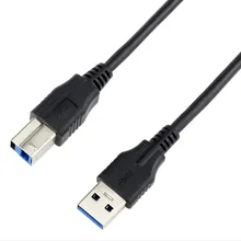 0,6 м 2ft USB 3,0 A Тип штекер в B Тип Мужской короткий кабель AM до BM 20 см Шнур белый для принтера сканер мобильный жесткий диск SSD