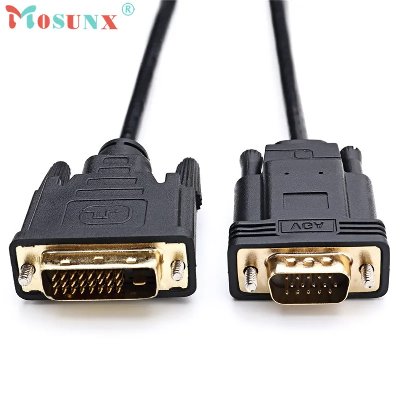 Mosunx Advanced For Active DVI to VGA 6FT 24 + 1 DVI-D M папа с чипом активный адаптер конвертер кабель