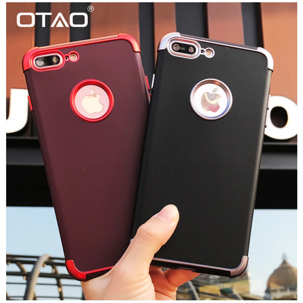 

OTAO Luxury Shock-proof Phone Case For iPhone X XS 8 7 6 6s Plus Plating Cases Laser Carving Soft Silicone Cover For Apple 10