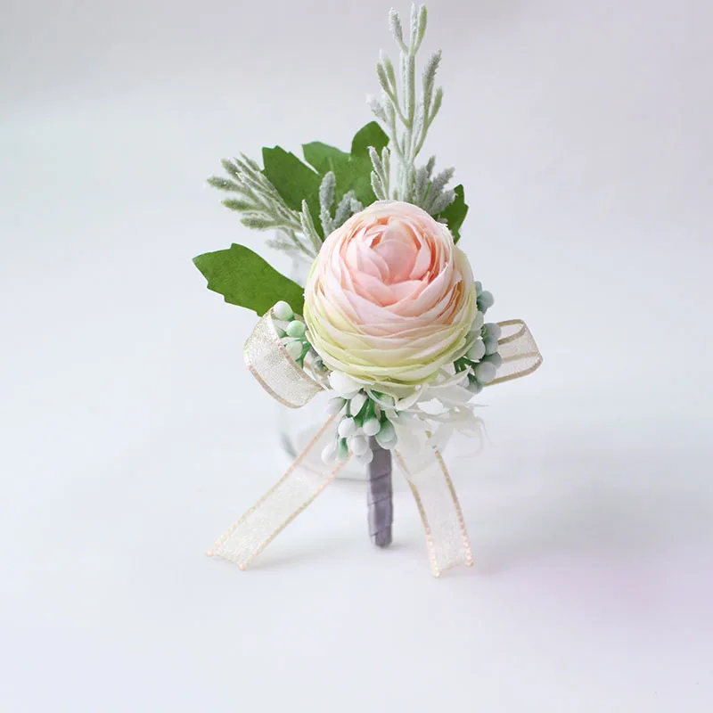 wedding boutonniere Wrist Corsage Bracelet  (33)