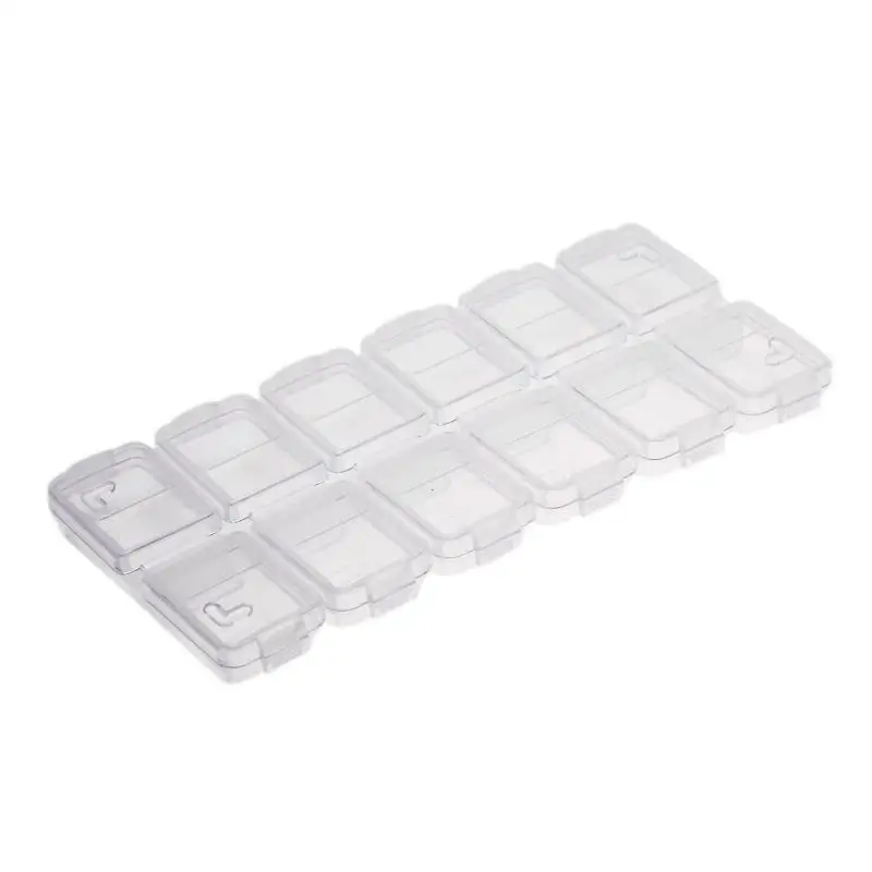12 прозрачные сетки, пустая коробка для таблеток, акриловый контейнер для таблеток, чехол для таблеток, держатель для лекарств, коробка для лекарств, чехол для здоровья