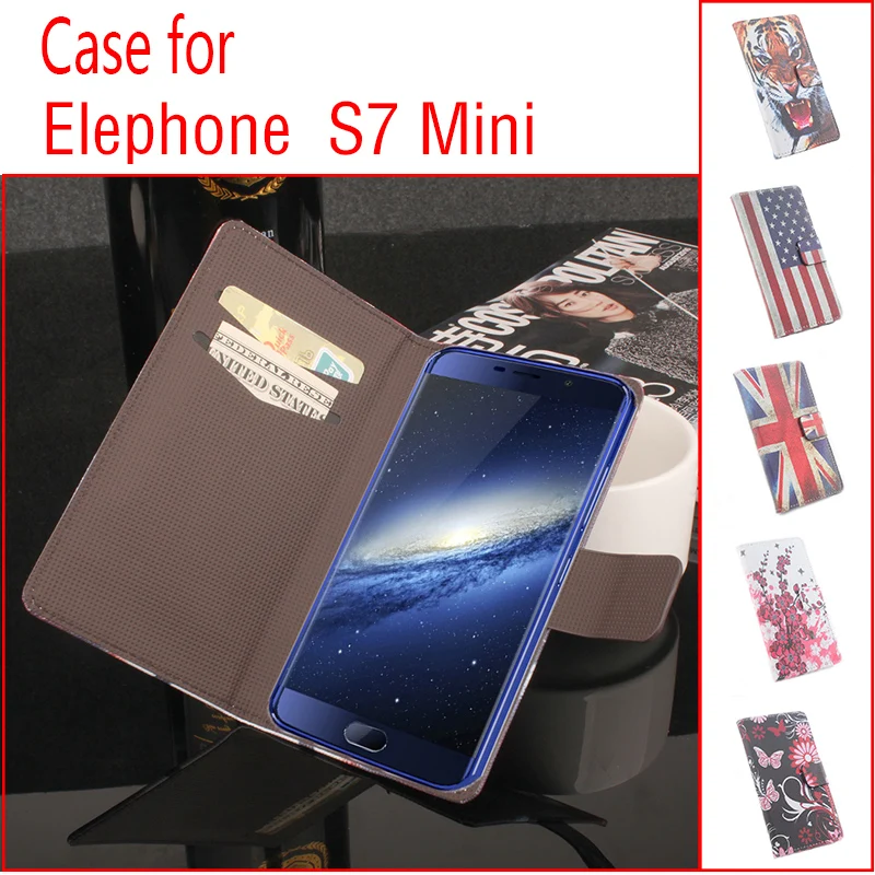 

For Elephone S7 Mini Phone Case Folio Flip Premium Pattern PU Leather Wallet Case with Cash and Card Slots Cover Factory Price