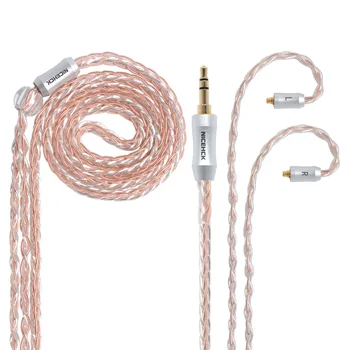 

NICEHCK MMCX/2Pin Connector 3.5/2.5/4.4mm Balanced 8 Core Copper Silver Mixed Cable For TRNV90 KZZSN CCAC10 NICEHCK NX7 Pro/DB3