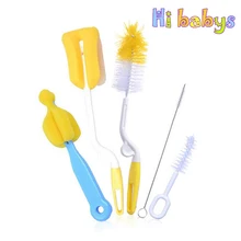 5 шт. Детские губки ершом Стекло молочные стакана воды щетка для очистки малыш вращающийся бутылочку для кормления соска пустышка ручная стирка