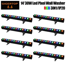 Gigertop TP-WP1430B 8 шт RGB тройной цвет 450 Вт Светодиодный DMX 2/3/5/8/42/44CH прожекторы освещение бара светодиодное сценический светильник вечерние DJ шоу