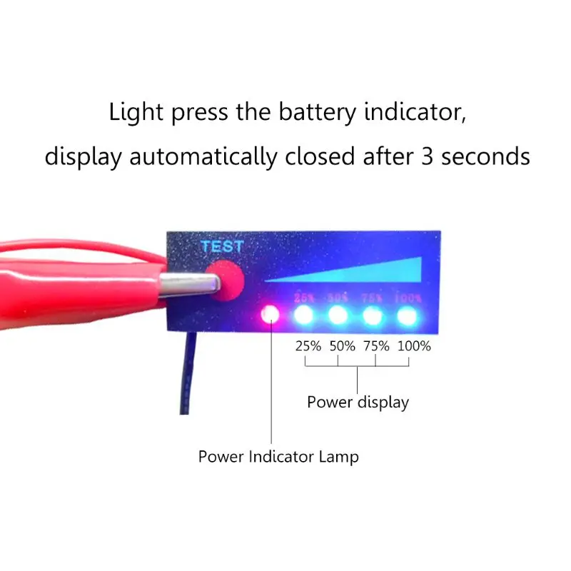 3.7V 2S-4S 18650 Lithium 12V Lead Acid Battery Capacity Indicator Power Tester