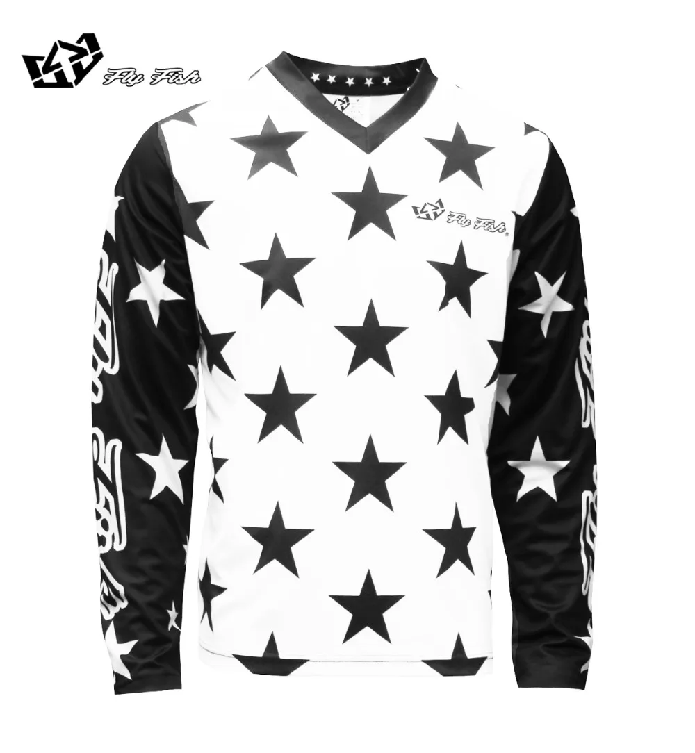 FLY FISH гоночный GP Star мужской MX внедорожный Трикотажный костюм Белый/Черный DH