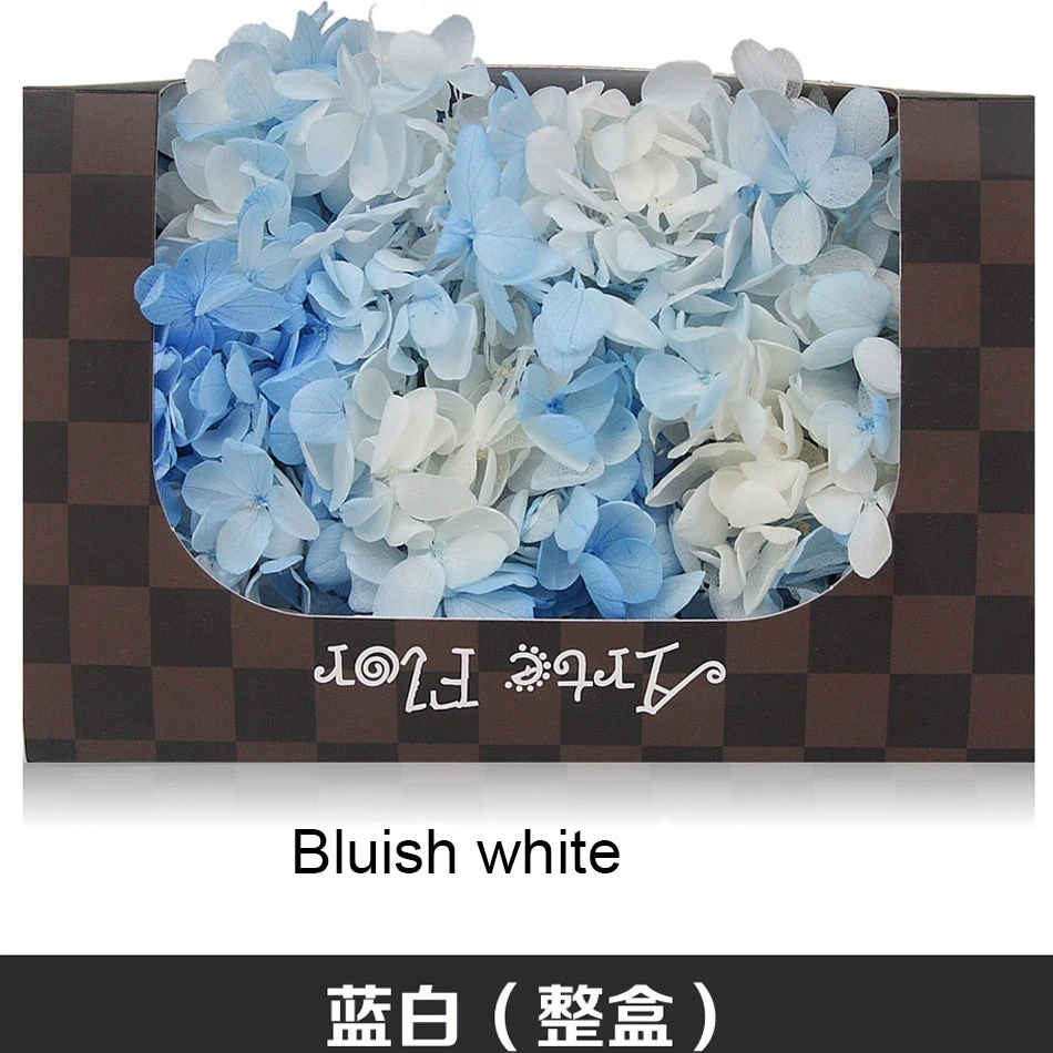 20g/lot High Quality Natural Fresh Preserved Flowers Dried Hydrangea Flower Head For Diy Real Eternal Life Flowers Material - Цвет: 09