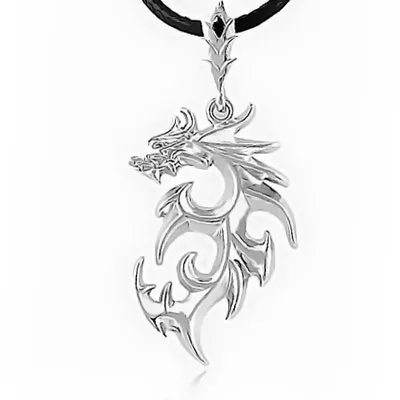 

Punk Dragon Shape Men Pendant Necklace Silver Plated Stainless Steel Men Jewelry Link Chain Charm Accessory collar hombre PN005