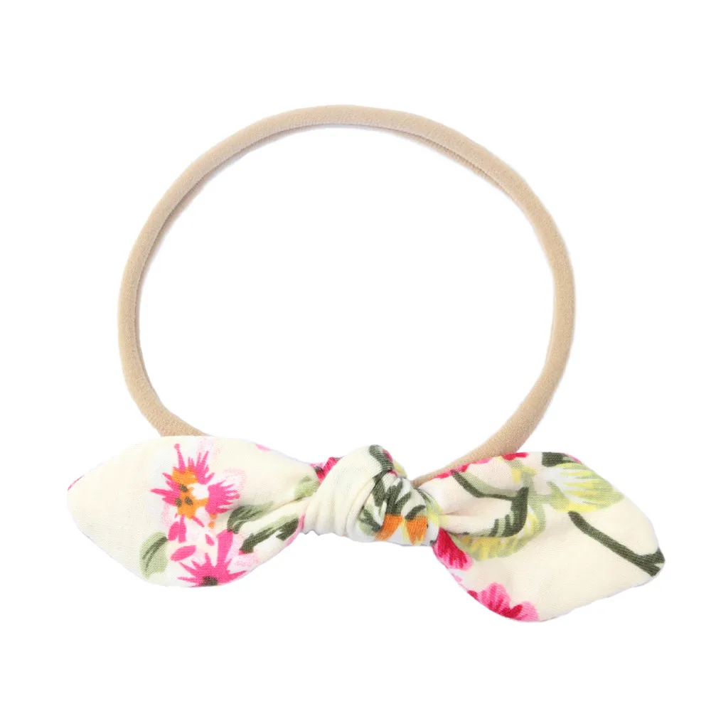 

PARRY Hair Accessories Newborn Girls Headband Baby Rabbit Ears Bow Knot Hairband fashion Kids Girls floral print Headband