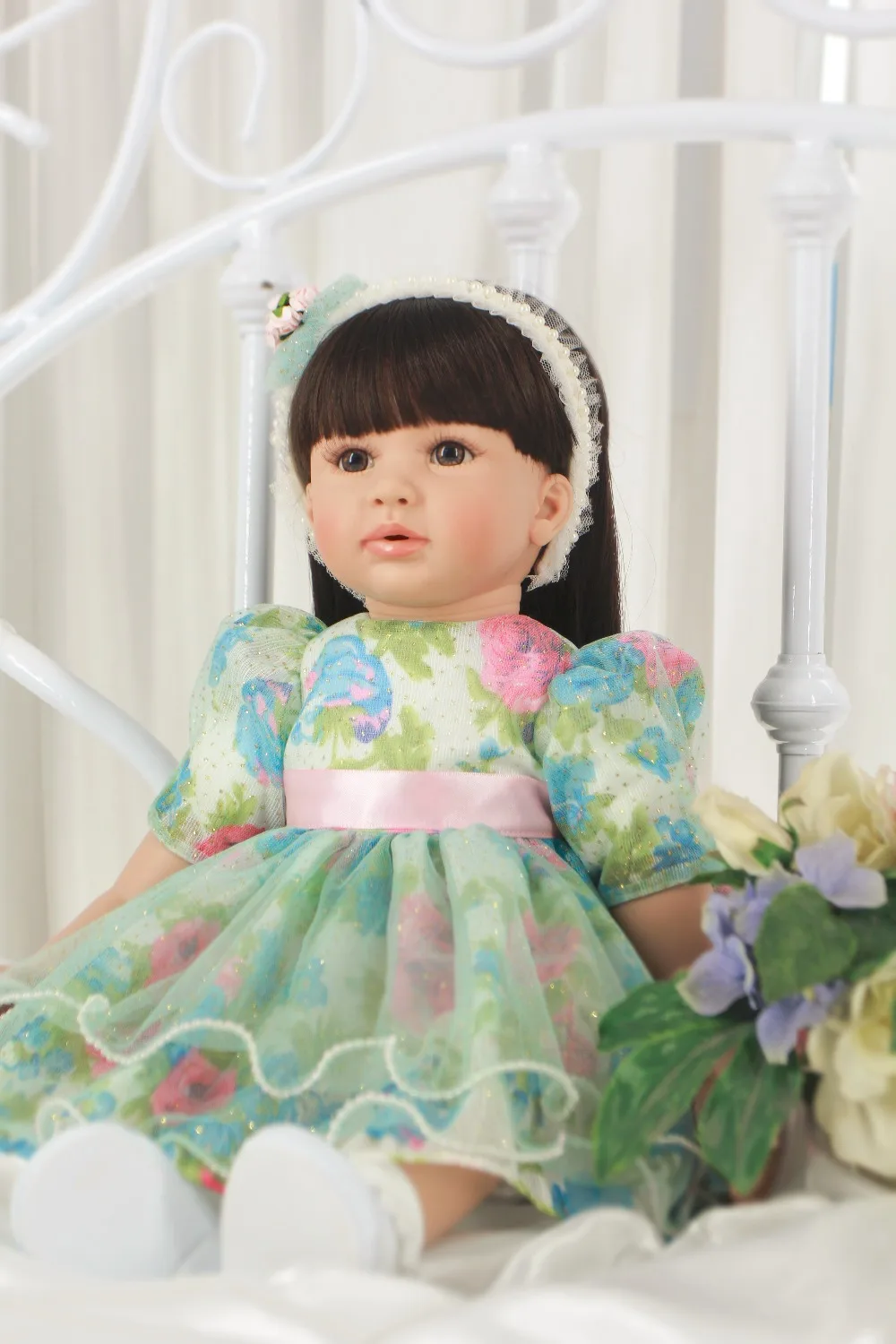 

60cm Silicone Reborn Baby Doll Toys Like Real 24inch Vinyl Princess Toddler Babies Dolls Kids Birthday Gift Play House Bedtime