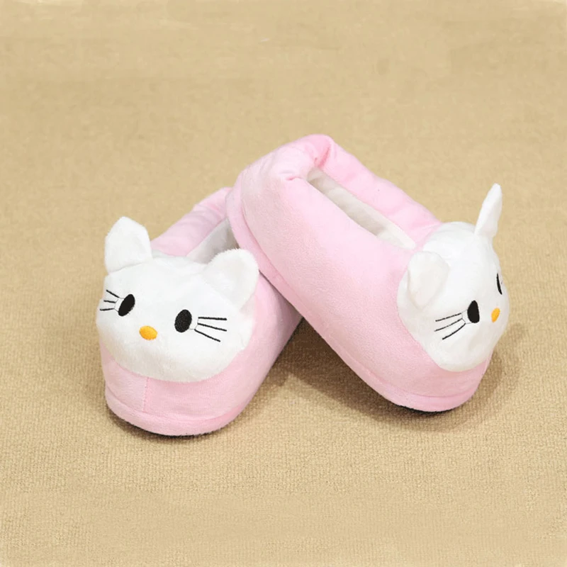 

Jufoyu New Cute Animal Prints Solid Indoor Plush Slippers House Platform Flip Flops Shoes Girls Winter Shoes For Boys