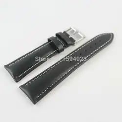 22 мм (Buckle18mm) T039417A высокое качество серебряной пряжкой + черный Подлинная кожаные браслеты для часов Ремешок для T039