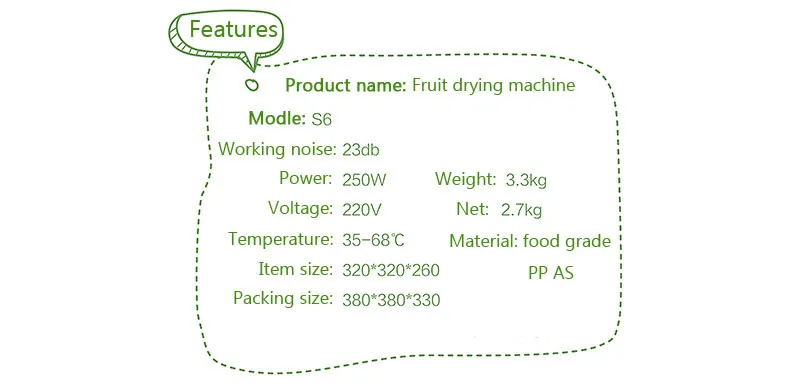 Домашнее хозяйство сушилка для орехов фрукты и овощи обезвоживание сушильная машина сушилка для мисок животных S6
