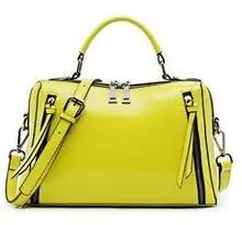 High-end Genuine Leather Fashion Women’s Handbags Elegant Solid Double Zipper Female Portable Bags