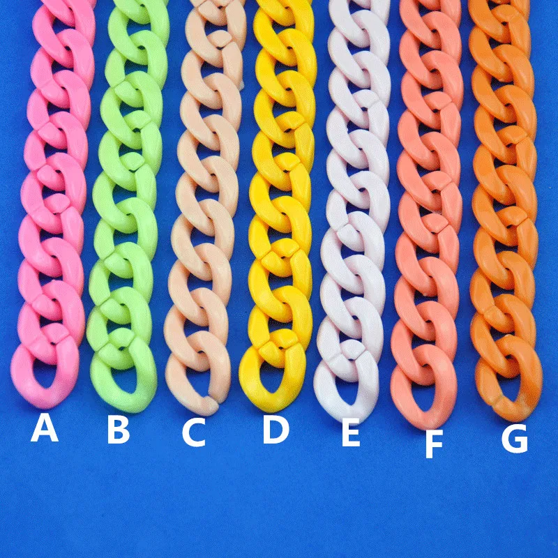 

Free shipping 200pcs Detachable High quality Mixed colors Plastic Chain Links 23x17mm, big plastic Chain Fashion jewelry