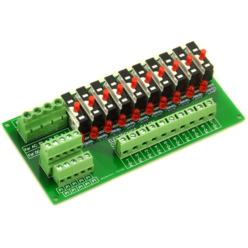 

Panel Mount 10 Position Thermal Circuit Breaker Power Distribution Module.