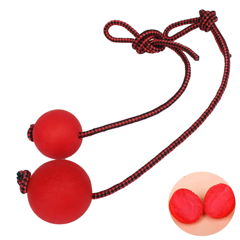 Rubber Dog Chew Training Ball Puppy Pet Play Chewing Toy with Rope