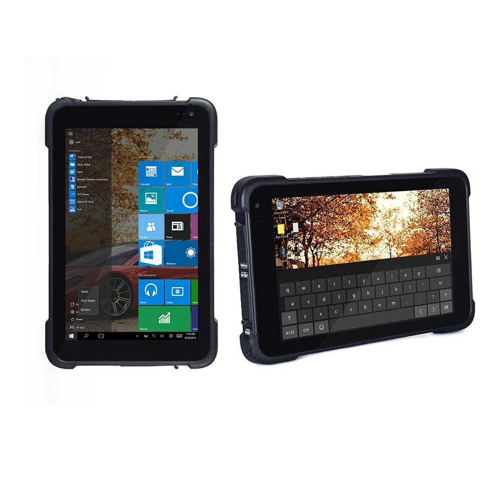 إنتل Z3735F وحدة المعالجة المركزية وعرة ويندوز 10 المنزل OS اللوحي الصناعية الباركود ماسحة قارئ اتصال المدى القريب PDF417 QR اللوحي ماسحة