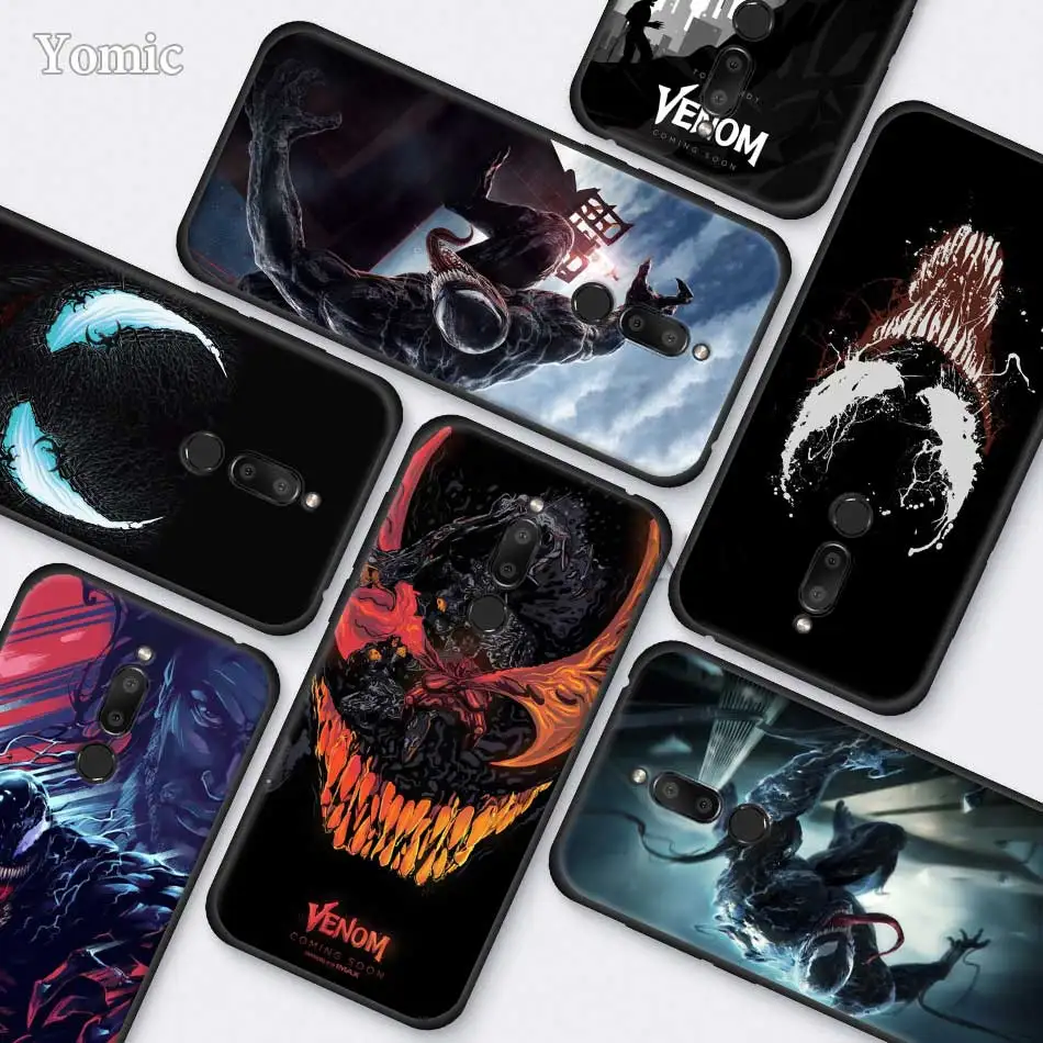 

Silicone Phone Case for Meizu M6T 16Xs 16S 16x 16th 16 Black Silicone TPU Cases Marvel Venom Super Hero Case Cover Shell Coque