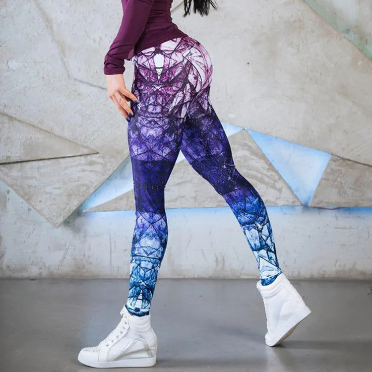 

[AoSheng] 2019 High Waist Sports Legging For Women Plus Size Elastic Fitness Leggings Fashion New Female Workout Stretch Pants