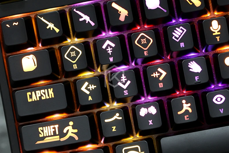 Oem профиль abs подсветка 87 104 108 ansi набор keycap pubg battlegrounds клавиатура короткие клавиши