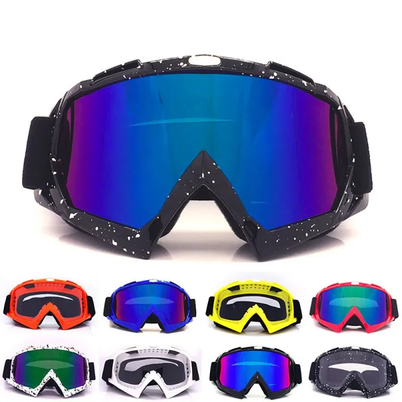 Unisex Skiing Goggles Snowmobile Sports Glasses Anti-Fog UV Protection Goggles 