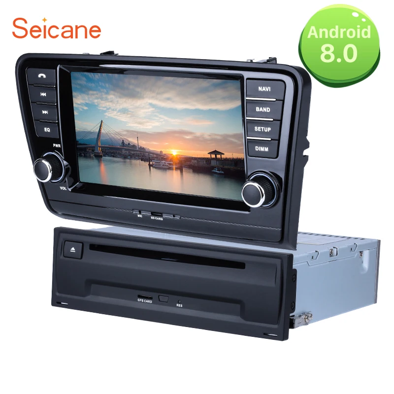 

Seicane 1 din 8" Android 8.0 Car Radio DVD Player Head Unit GPS For 2013 2014 2015 Skoda Octavia Suppport Bluetooth Wifi 4GB RAM