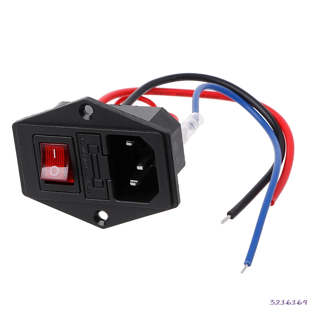 

3D Printer U-type Plug Power Supply Switch Adapter Socket with Switch and Fuse