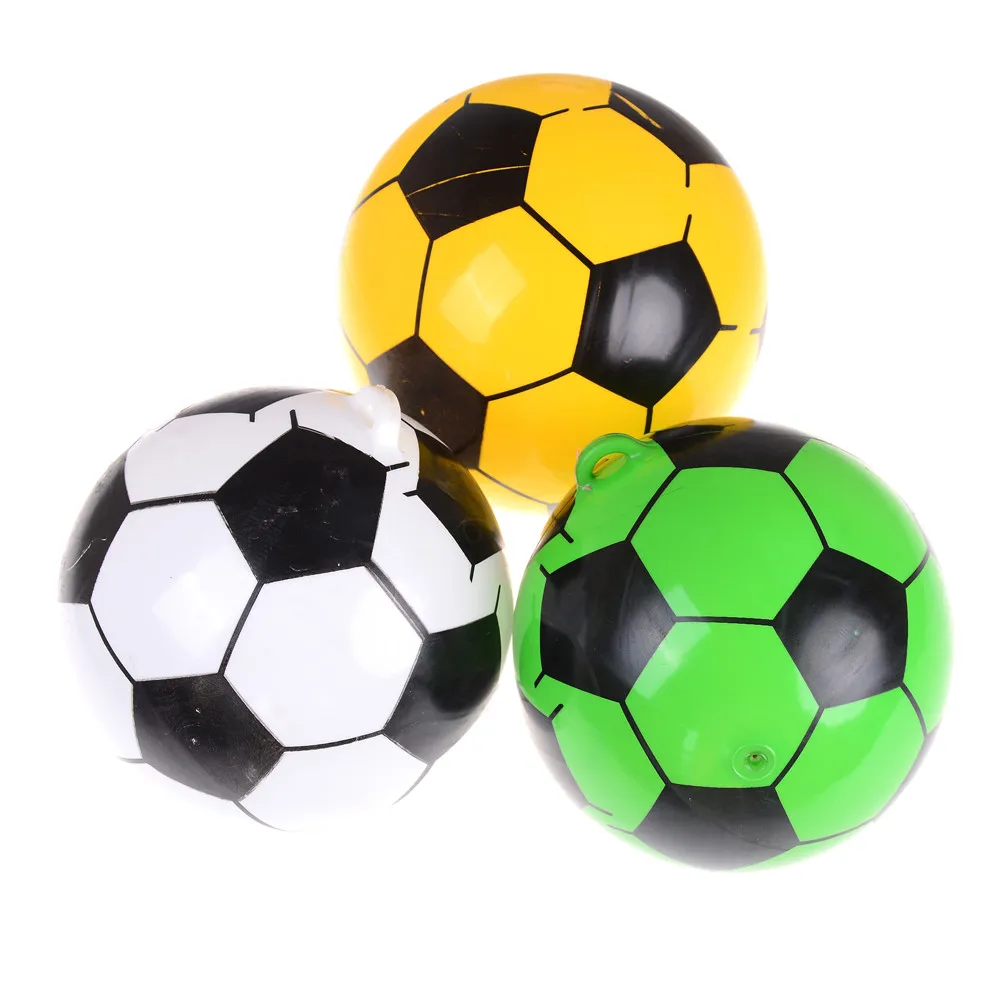 

1Pcs 25cm Cartoon Thick elastic Inflatable Football Beach fitness ball toys for children random one piece