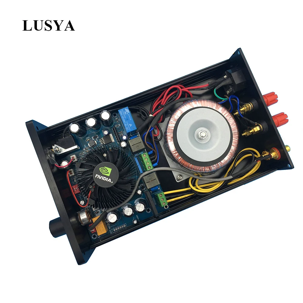 

Lusya TDA8954TH Digital Audio Amplifier Board 200W*2 with fan Two-channel Streo Amplificador T0271