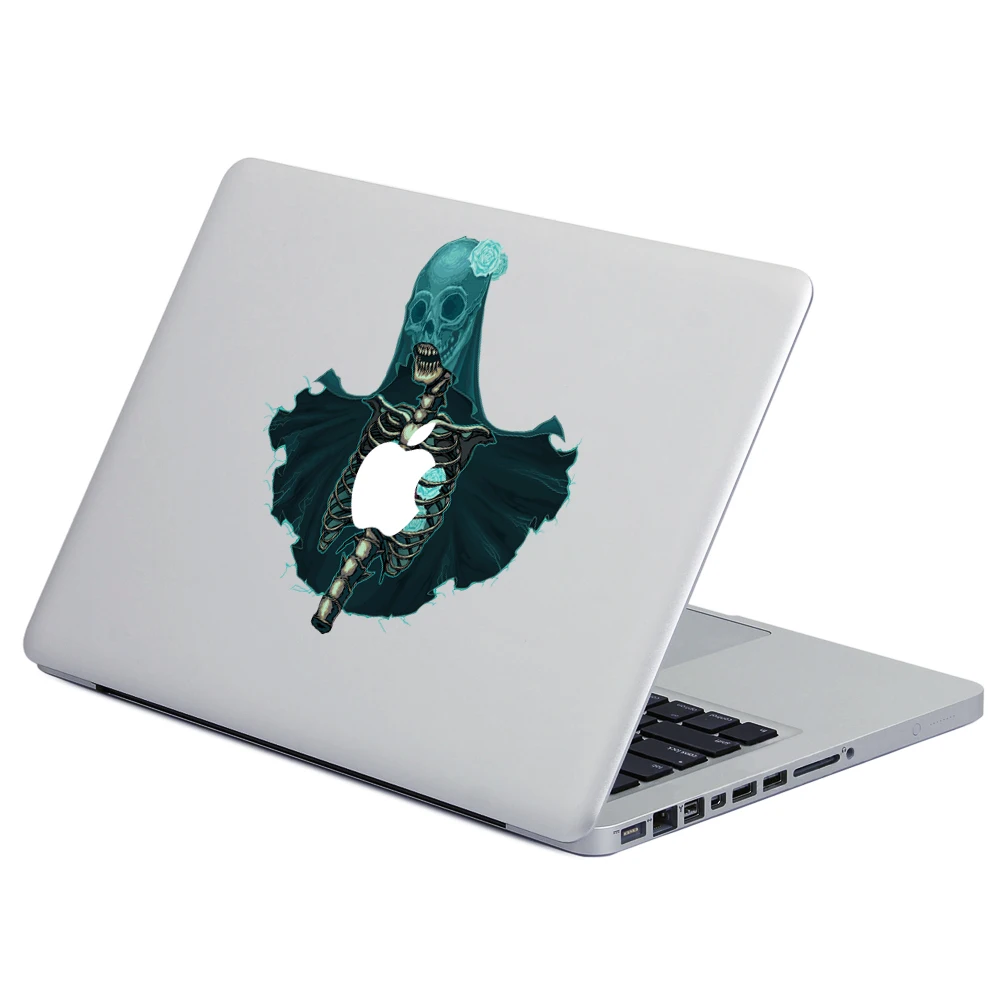 Halloween Skeleton Death's Flowers Laptop Decoration Sticker  For Macbook Notebook (2)