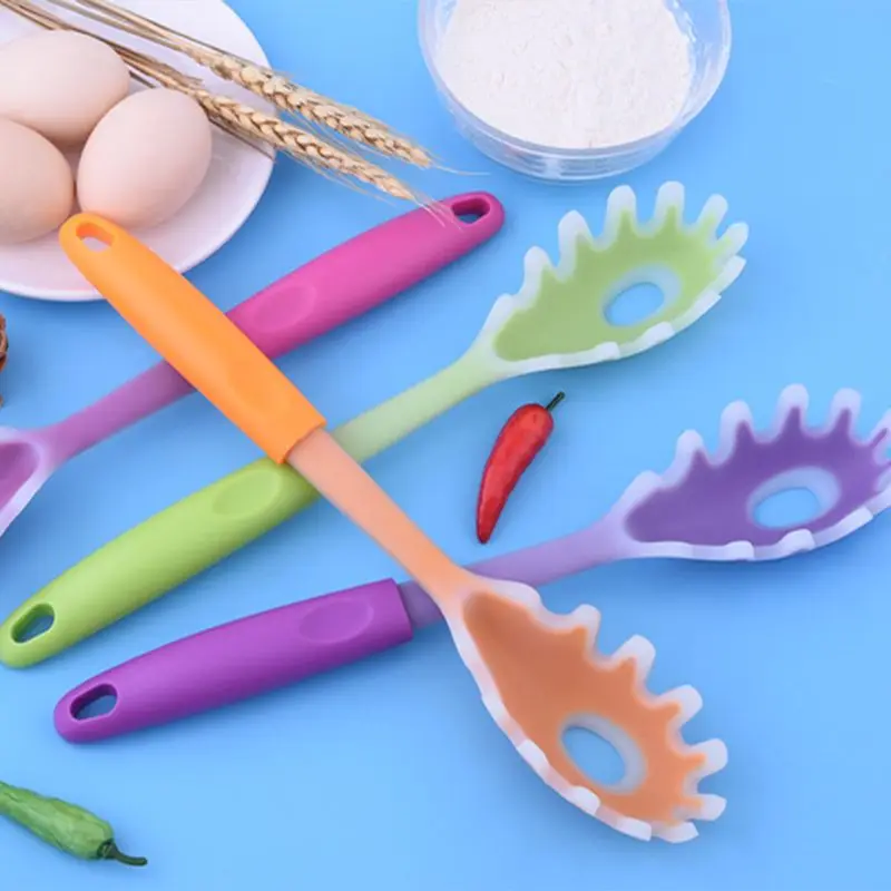 Практичный силикон Пластик ручка спагетти, макароны, лапша ложка совок дуршлаг для кухни Пособия по кулинарии гаджет инструменты