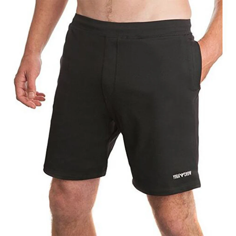 Men Black Yoga Leggings shorts Gym Running workout Elasticity Tight