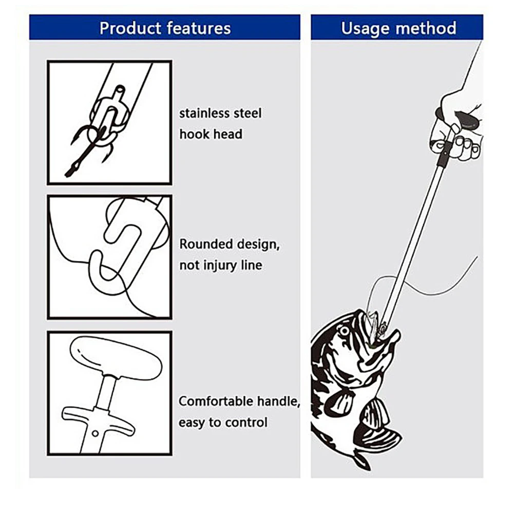 Переносное устройство для удаления рыболовных крючков с алюминиевой трубкой, съемное устройство для рыболовной приманки, легкое извлечение, устройство для развязывания рыболовных снастей