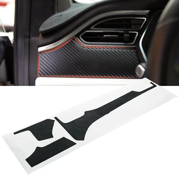 

Carbon Fiber Set Car Interior Sticker Moulding Accessories Parts Trim For Tesla Model X S Dashboard Central Control
