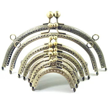 

10Pcs Flower Convex Arch Metal Pits Clutch Frame Kiss Clasps Buckles Handbag Purse Bag Handle Accessories