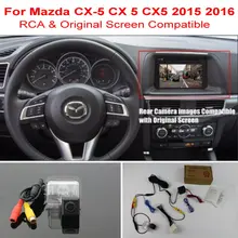 Для Mazda CX-5 CX 5 CX5 2015 2016 2017 RCA и Оригинальный Экран совместимость/Автомобильная Камера Заднего вида/HD Резервного Копирования Камера Заднего Вида Комплектов