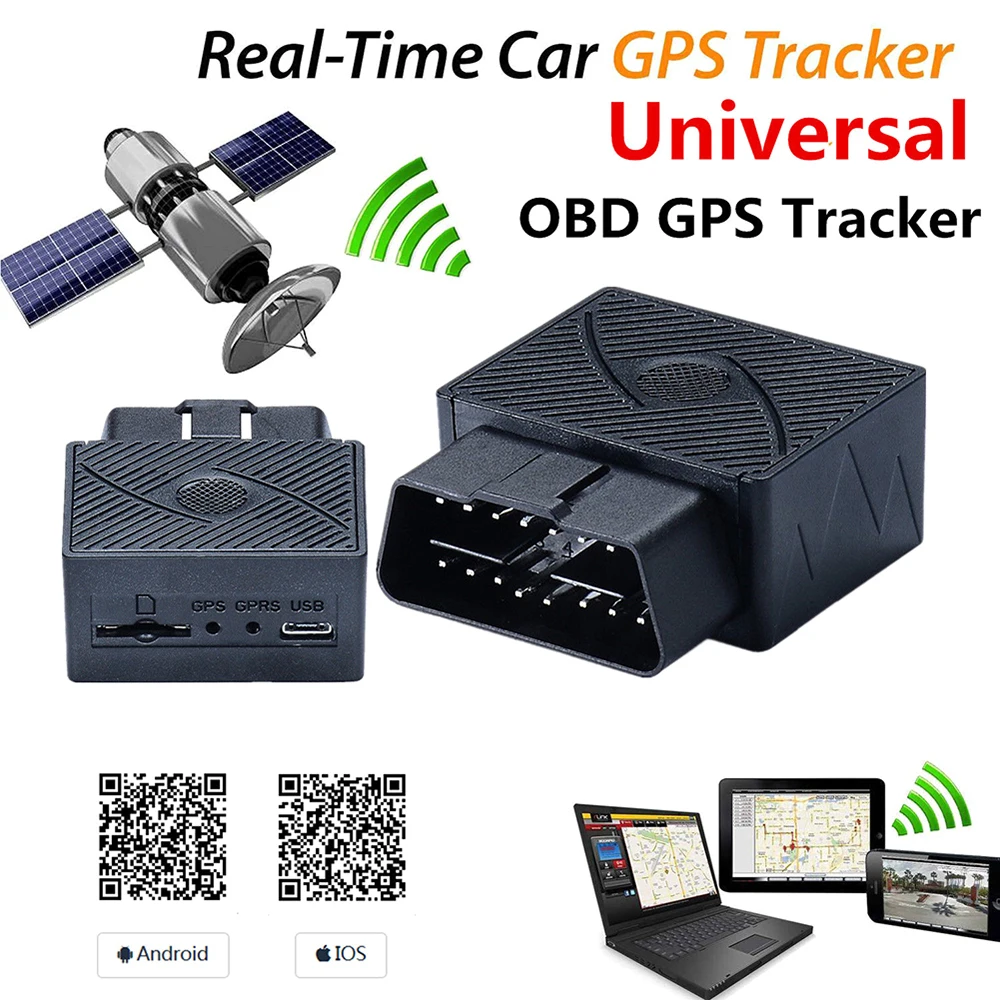 

GPS Tracker for Spy Real-Time Mini GPS Locator Satellite Tracking Tracker Vehicle Mounted OBD Antitheft Alarm Installation Free