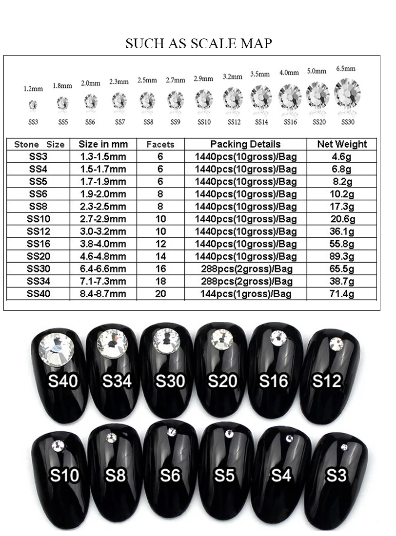 1100 Шт мульти смешанный размер SS6-SS30 кристалл драгоценный камень светящиеся камни для дизайна ногтей украшения DIY Flatback флуоресцентный ноготь Стразы