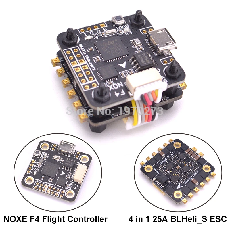 Плата контроллера полета NOXE F4 встроенный датчик OSD MPU6000 и 4 в 1 25 А BLHeli s ESC поддержка