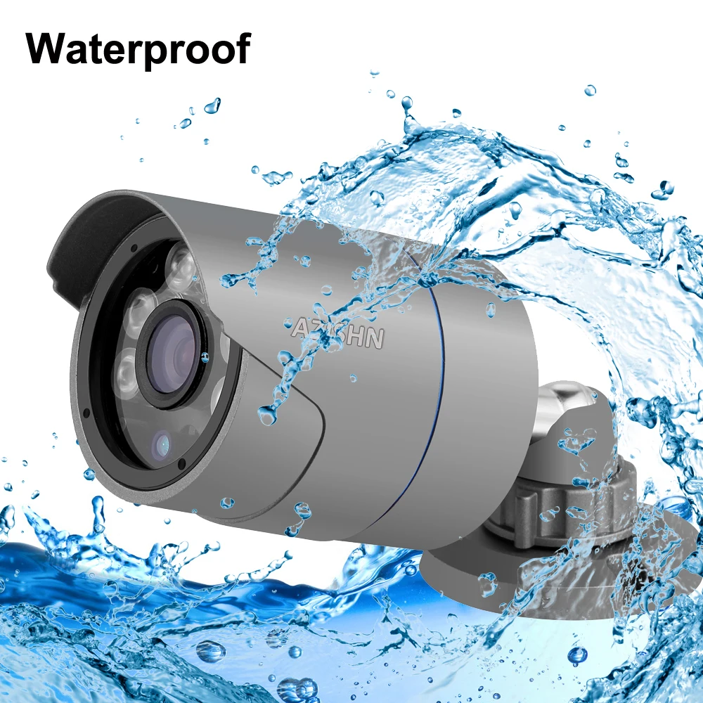 IP камера AZISHN H.265 1080P 2.0MP SONY IMX323 Sensor 6 шт. водонепроницаемая ссtv ONVIF P2P с датчиком
