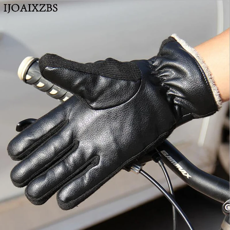 Motorcycle Leather Bike Gloves Leather Touch Screen Men Women Moto