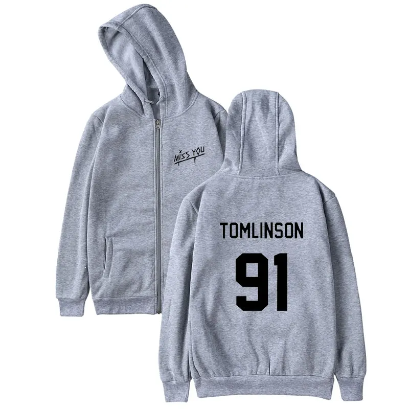 LUCKYFRIDAYF England Singer Louis Tomlinson 91 Print Women Zipper Sweatshirt Fashion Fans Hoodies Sweatshirt Casual Clothes