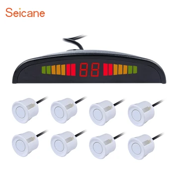 

Seicane Car Auto 8 Parking Sensors Weatherproof Car Kit LED Display Monitor Backup Reversing Radar Parking Assistance System
