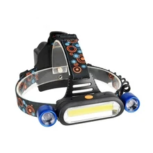 Светодиодный налобный фонарик COB 4 режима Водонепроницаемый Головной фонарь Lanterna для наружного кемпинга ночной рыбалки синий