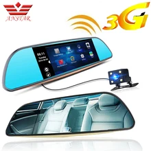 Anstar 3 г FHD Видеорегистраторы для автомобилей Камера GPS видео Регистраторы Android 5.0 bluetooth fm WI-FI Двойной объектив Зеркало заднего вида видеокамера регистраторы видеорегистраторы